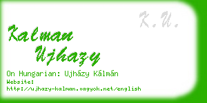kalman ujhazy business card