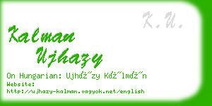 kalman ujhazy business card